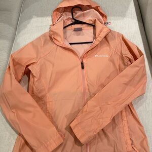 Columbia Women's Peach Hooded Rain Jacket